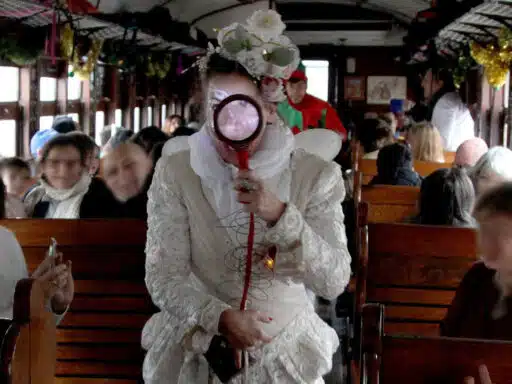 Animación teatralizada del viaje del Tren de la Navidad. © FFE