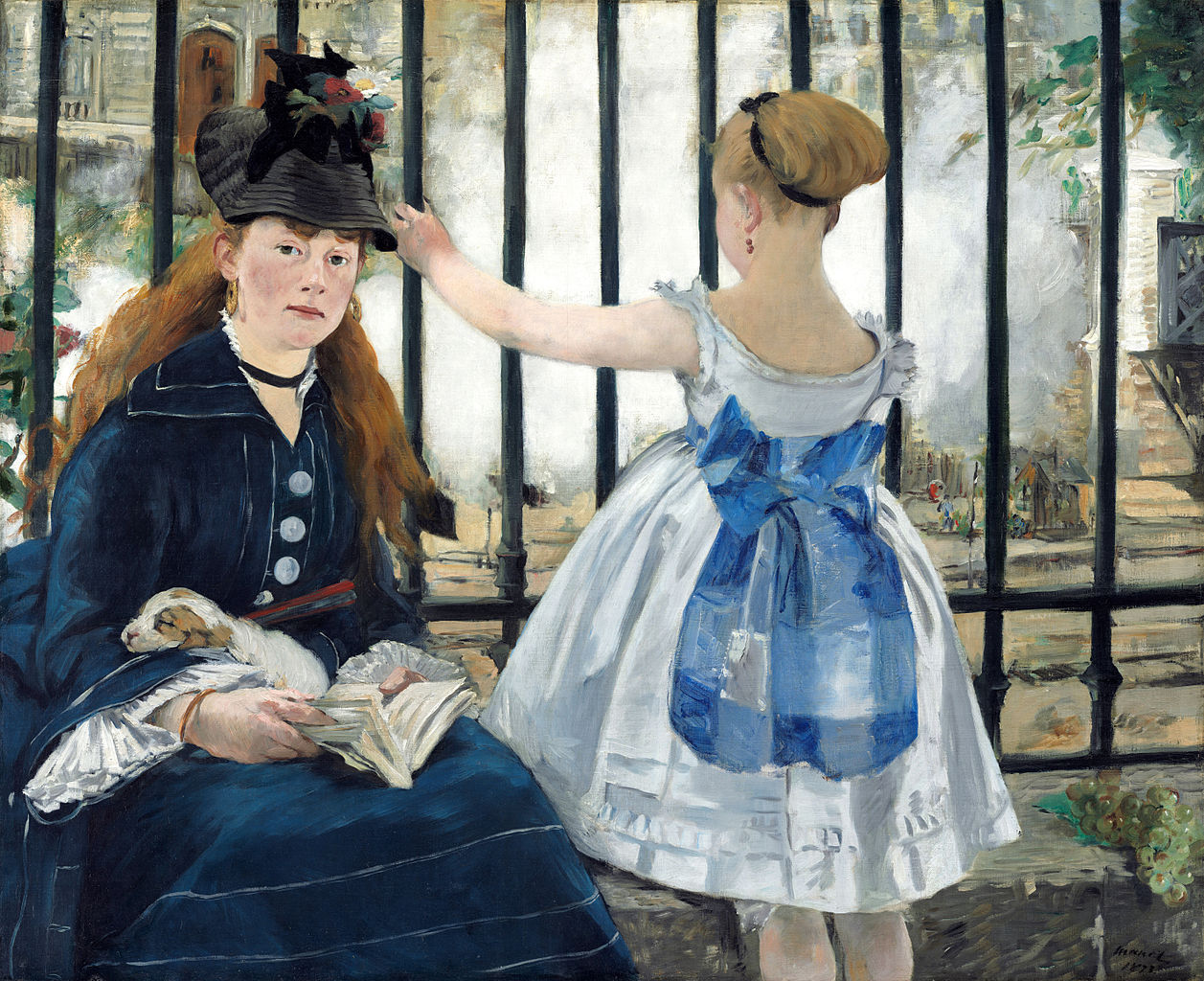 El Ferrocarril, de Manet - Trainvelling, image size:1257x1024