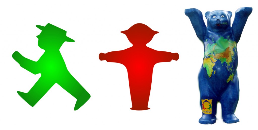 Los Ampelmännchen (hombres del semáforo) y el oso Buddy se han convertido en los principales iconos de Berlín