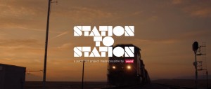 Imagen promocional de Station to Station, donde el tren se vuelve contenedor de arte.