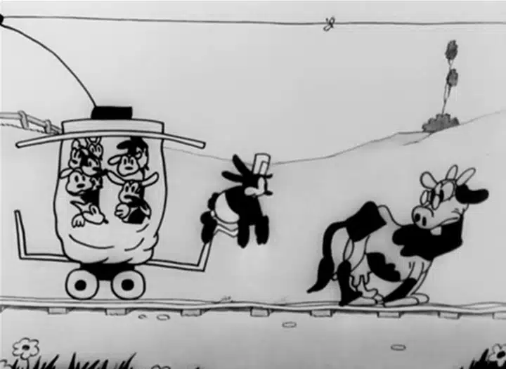 Smile, Darn Ya Smile es un remake del corto Trolley Troubles de Disney. Foto: The encyclopedia of Disney Animated Shorts.