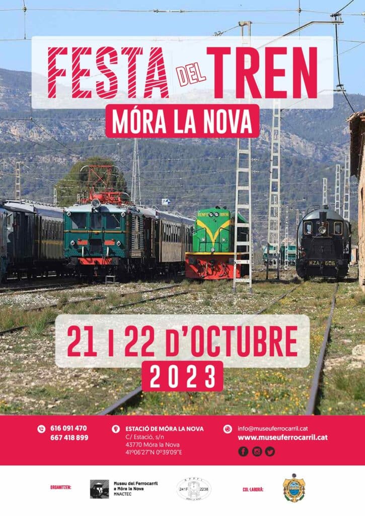 Cartel de la Festa del Tren 2023 de Mòra la Nova.