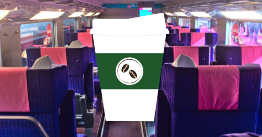 Asientos XL de Ouigo en el piso de abajo. Foto de fondo: (CC BY SA) VÍCTOR CONTRERAS-GRUPO FERROMEDIA.